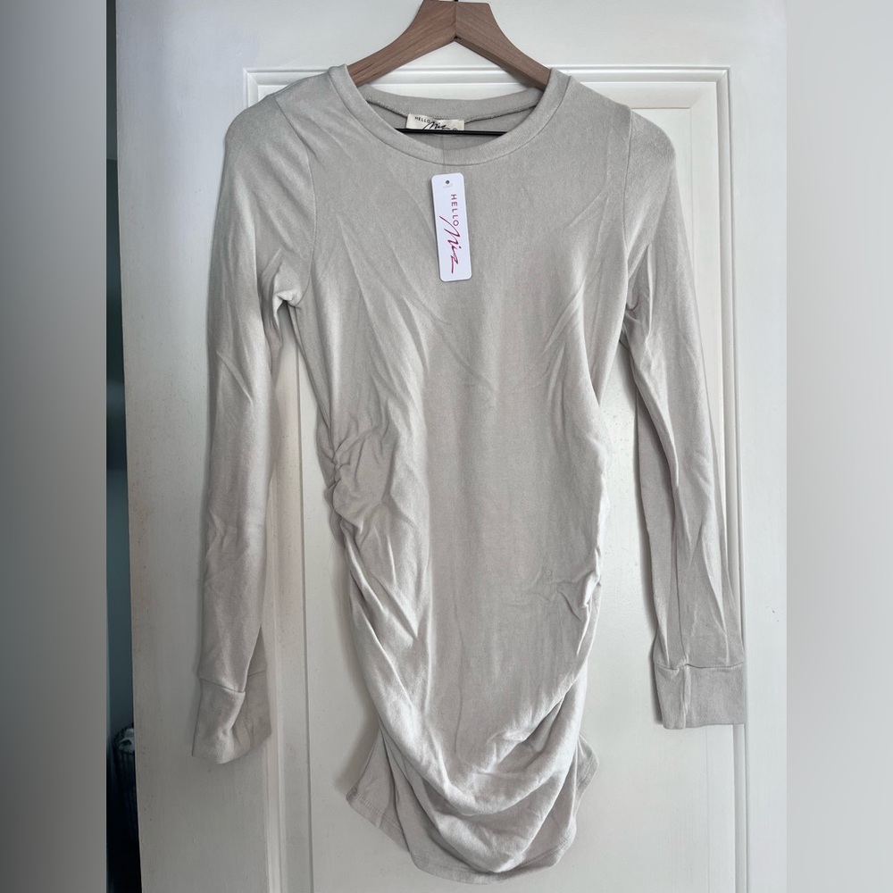 Pink Blush Maternity Soft Cream Top